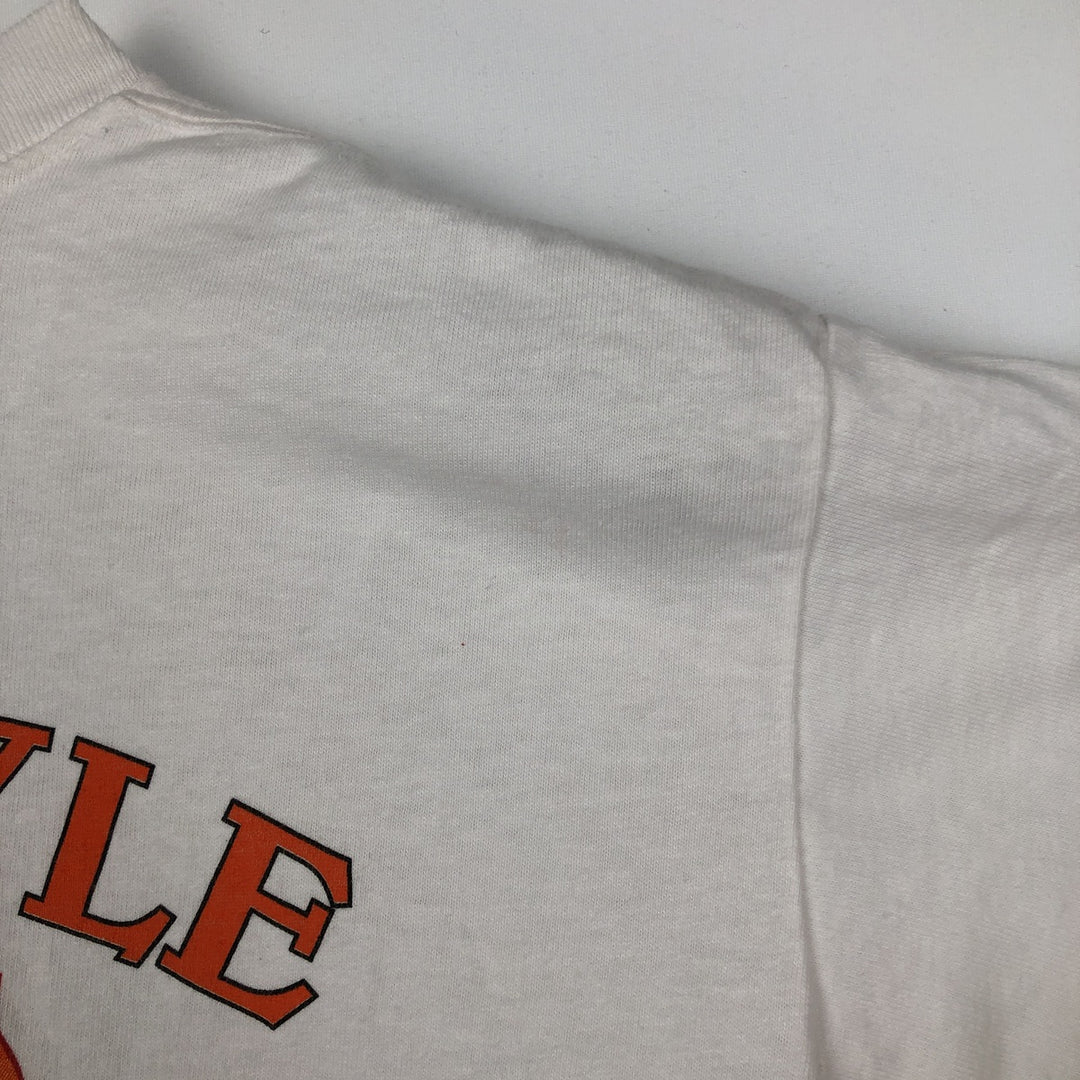 90'S Harley-Davidson Eagle Pattern Fire Pattern Motorcycle T-Shirt, Made in USA, Men's Size L (approx.) cotton white type Vintage Second Hand