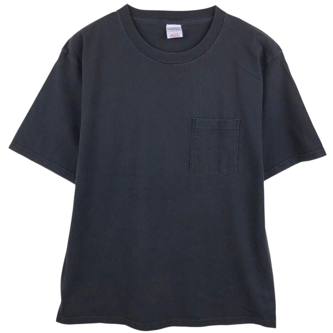 Windridge MERVYNS Plain Pocket T-Shirt, Made in USA, Men's Size L cotton black type Vintage Second Hand