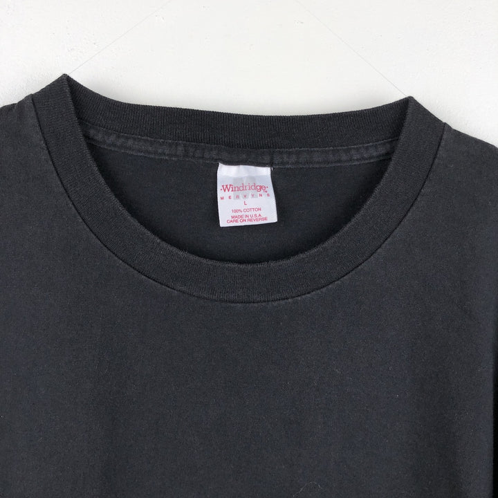 Windridge MERVYNS Plain Pocket T-Shirt, Made in USA, Men's Size L cotton black type Vintage Second Hand