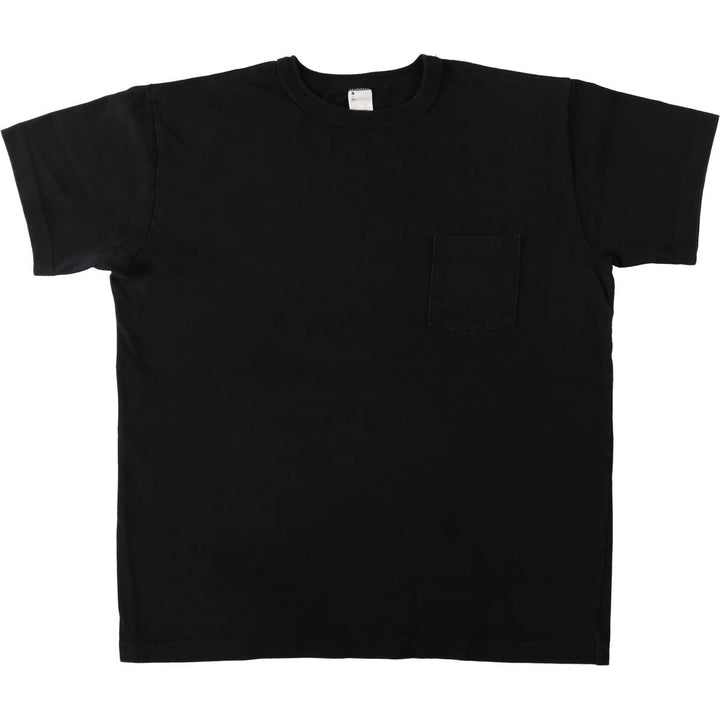 3SIXTEEN Plain Pocket T-Shirt, Made in USA, Men's XL equivalent, Vintage cotton black type Vintage Second Hand