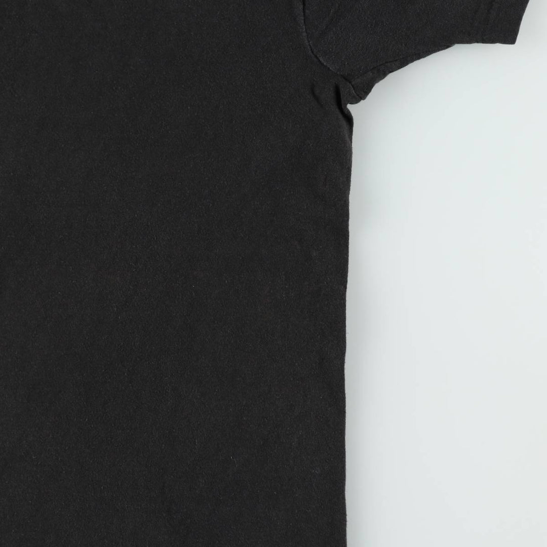90'S Screen Stars Plain Pocket T-Shirt, Made in USA, Men's Size L (Equivalent), Vintage cotton black type Vintage Second Hand