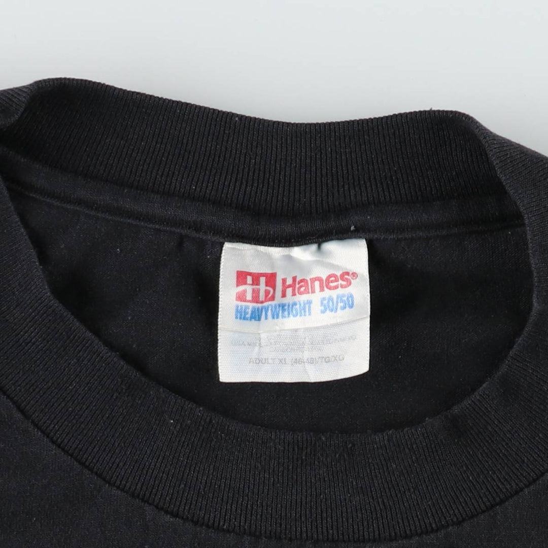 00'S Hanes HEAVYWEIGHT 50 cotton black type Vintage Second Hand