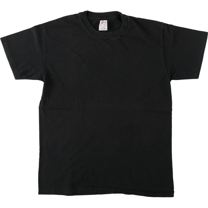 90'S Hanes plain t-shirt, made in USA, men's size M equivalent, vintage. cotton black type Vintage Second Hand
