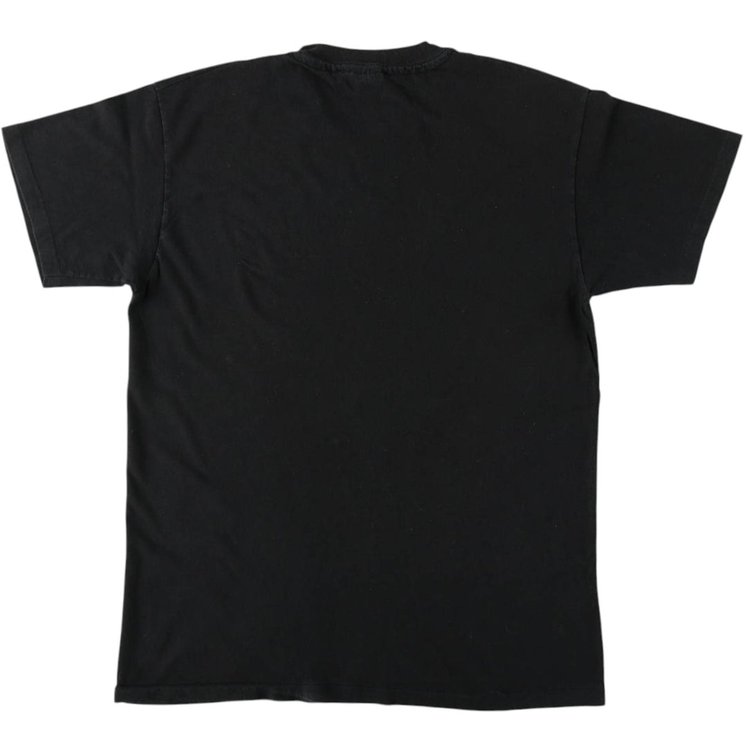 90'S Hanes plain t-shirt, made in USA, men's size M equivalent, vintage. cotton black type Vintage Second Hand