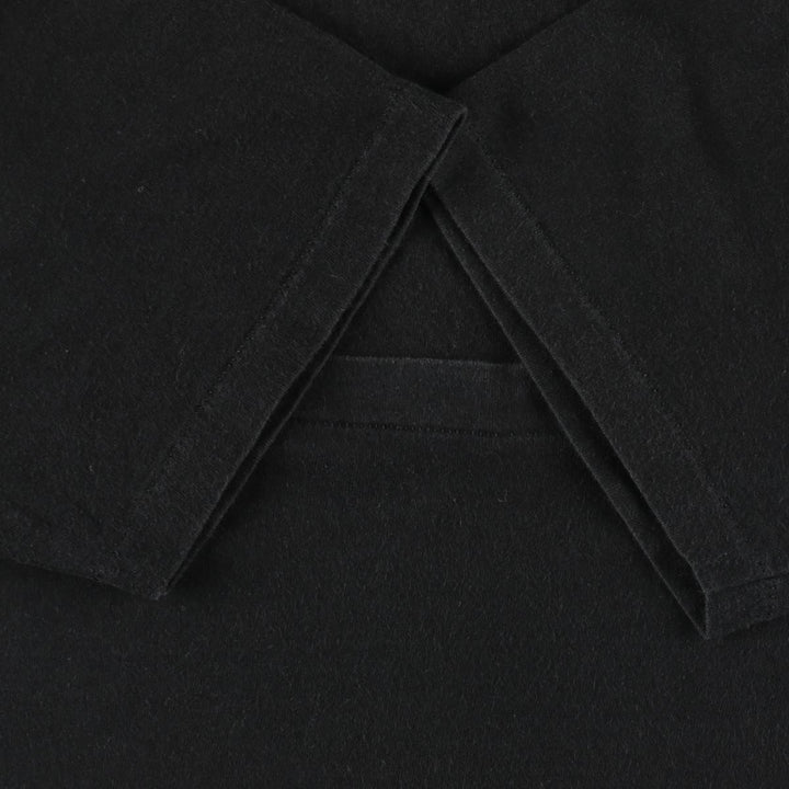 90'S Hanes plain t-shirt, made in USA, men's size M equivalent, vintage. cotton black type Vintage Second Hand