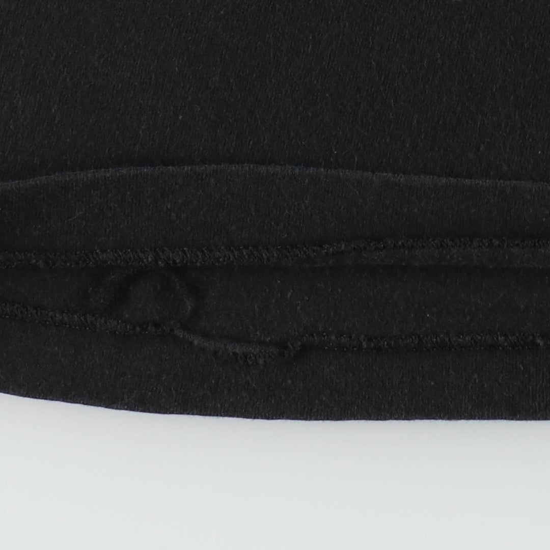 90'S Hanes plain t-shirt, made in USA, men's size M equivalent, vintage. cotton black type Vintage Second Hand
