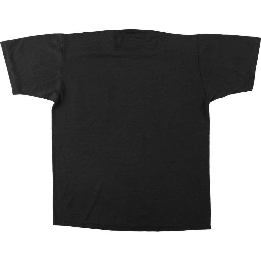 80s-90'S Jerzees SUPER-T Plain Pocket T-Shirt, Made in USA, Men's Size L (Equivalent), Vintage cotton black type Vintage Second Hand