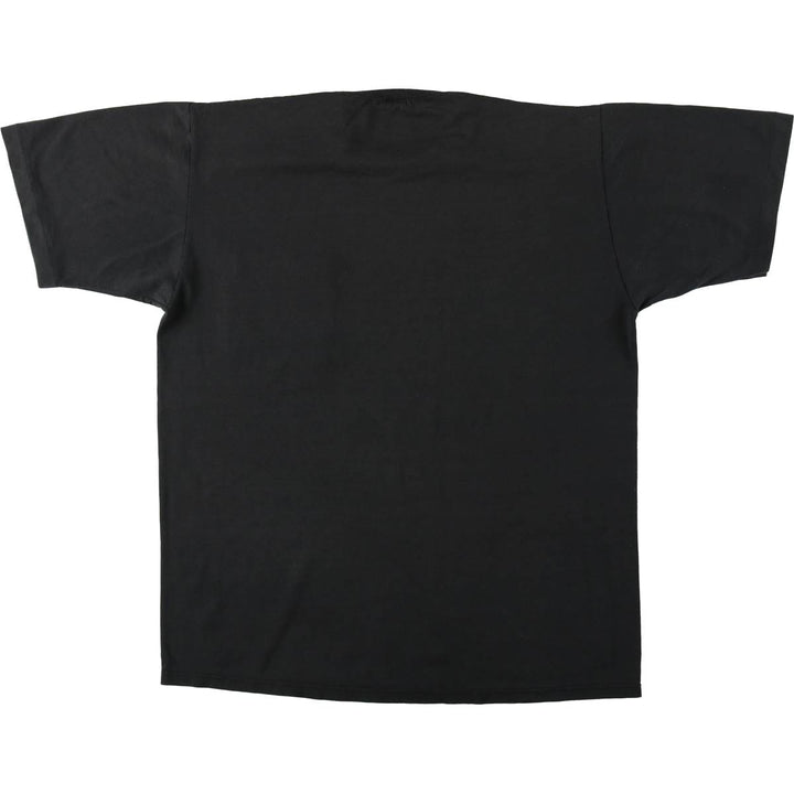 80s-90'S Jerzees SUPER-T Plain Pocket T-Shirt, Made in USA, Men's Size L (Equivalent), Vintage cotton black type Vintage Second Hand