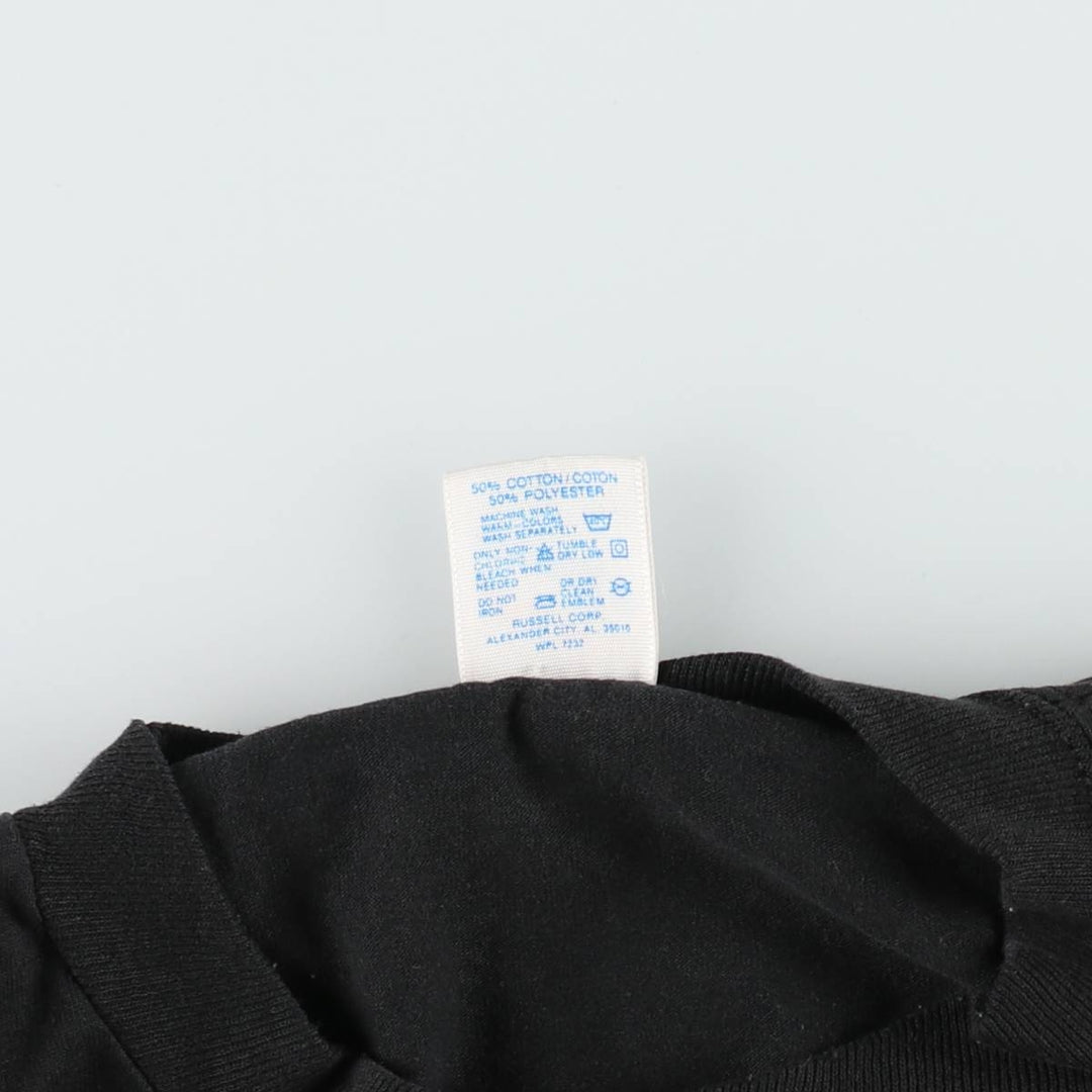 80s-90'S Jerzees SUPER-T Plain Pocket T-Shirt, Made in USA, Men's Size L (Equivalent), Vintage cotton black type Vintage Second Hand