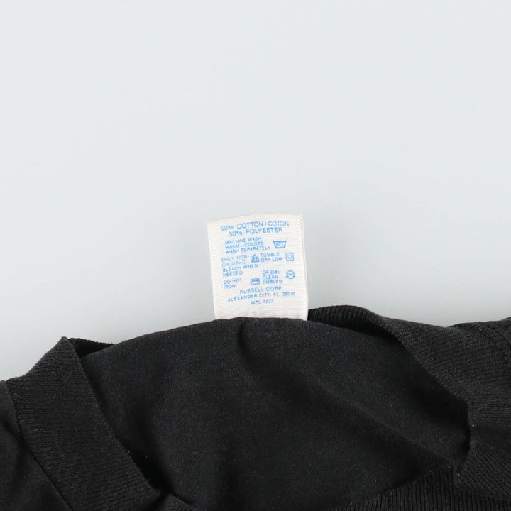 80s-90'S Jerzees SUPER-T Plain Pocket T-Shirt, Made in USA, Men's Size L (Equivalent), Vintage cotton black type Vintage Second Hand