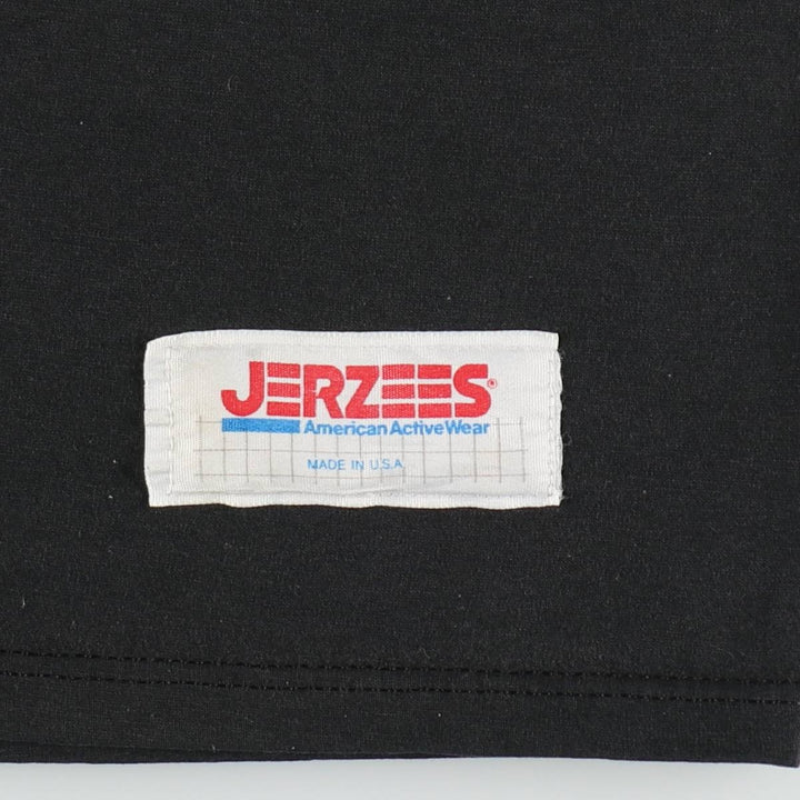 80s-90'S Jerzees SUPER-T Plain Pocket T-Shirt, Made in USA, Men's Size L (Equivalent), Vintage cotton black type Vintage Second Hand