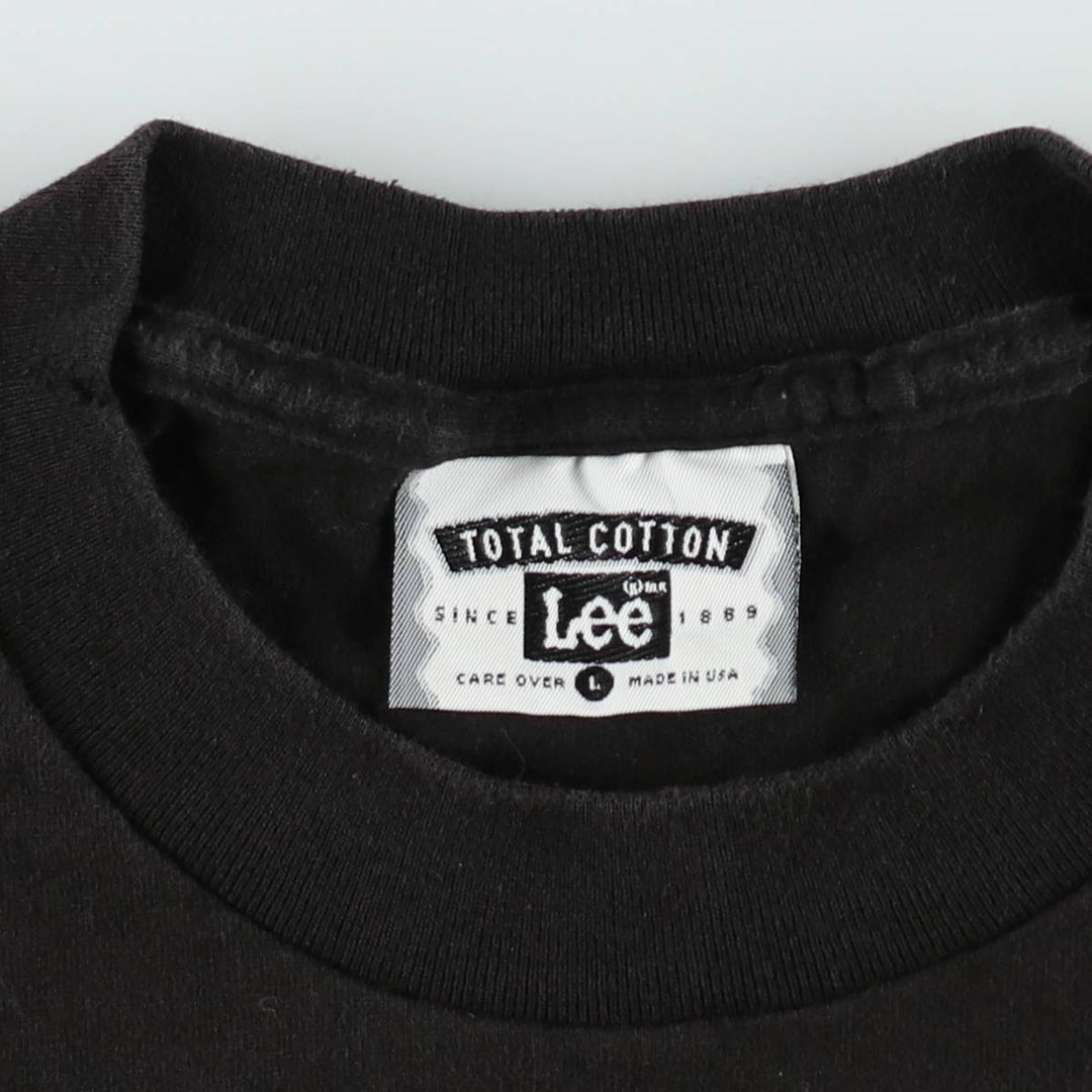 90'S Lee Plain T-shirt Made in USA Men's L Vintage cotton black type Vintage Second Hand