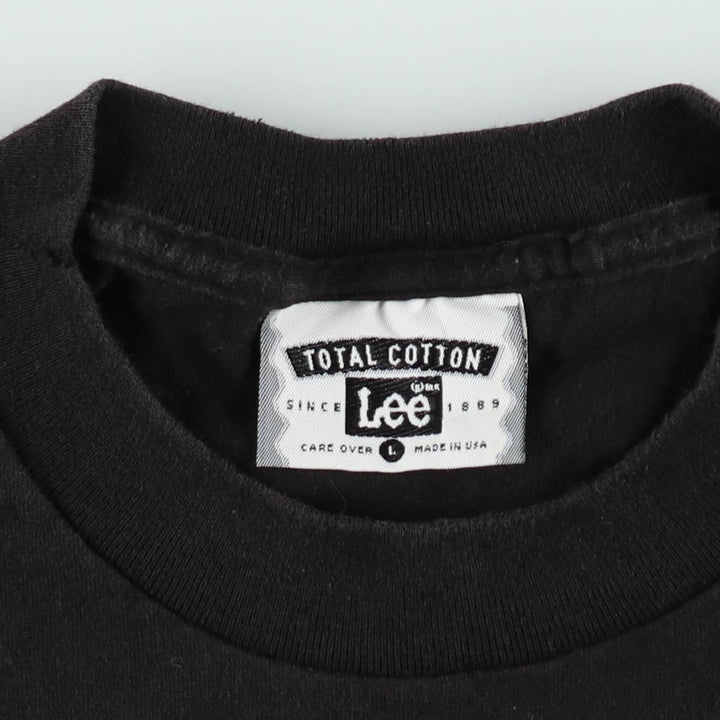 90'S Lee Plain T-shirt Made in USA Men's L Vintage cotton black type Vintage Second Hand