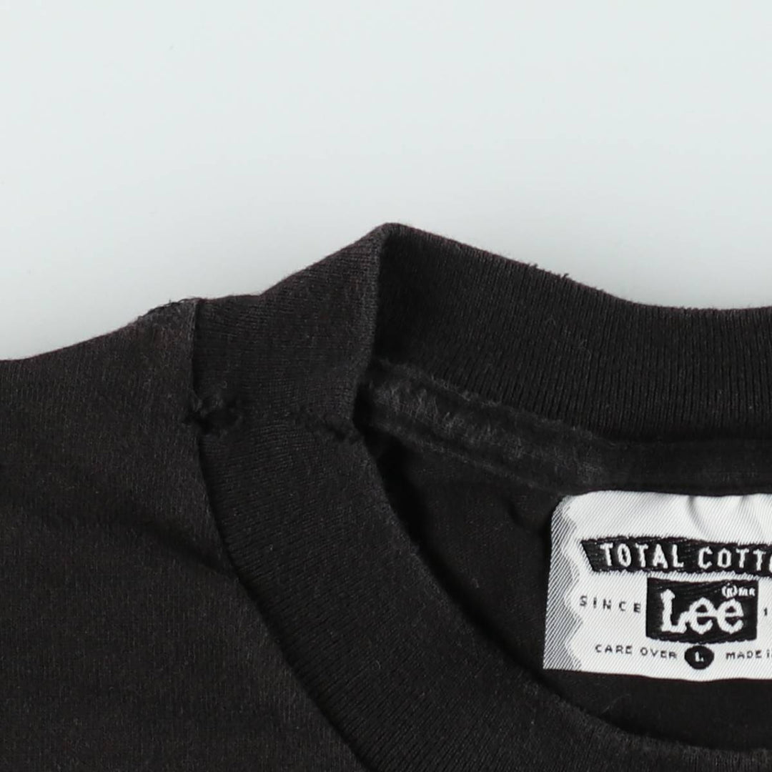 90'S Lee Plain T-shirt Made in USA Men's L Vintage cotton black type Vintage Second Hand