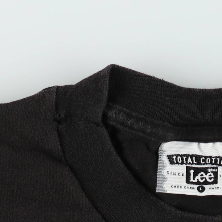 90'S Lee Plain T-shirt Made in USA Men's L Vintage cotton black type Vintage Second Hand