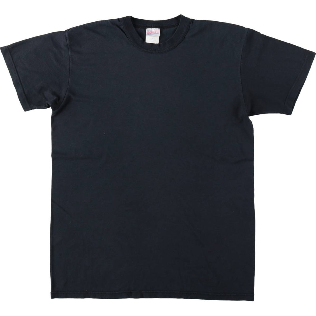 SOFFE Plain T-Shirt, Made in USA, Men's Size M cotton black type Vintage Second Hand