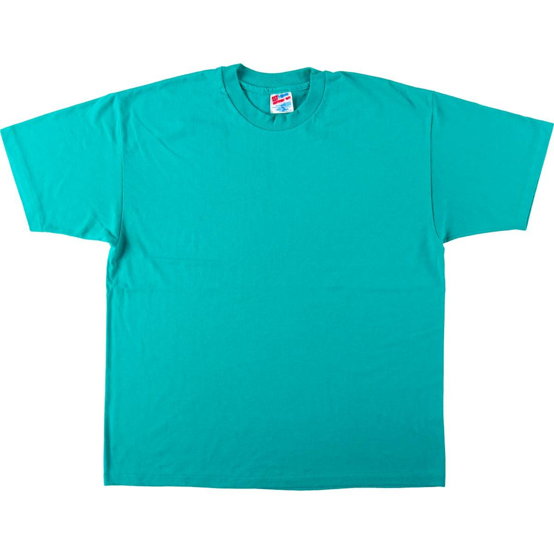 90'S Hanes HEAVYWEIGHT 50 cotton Emerald green Vintage Second Hand