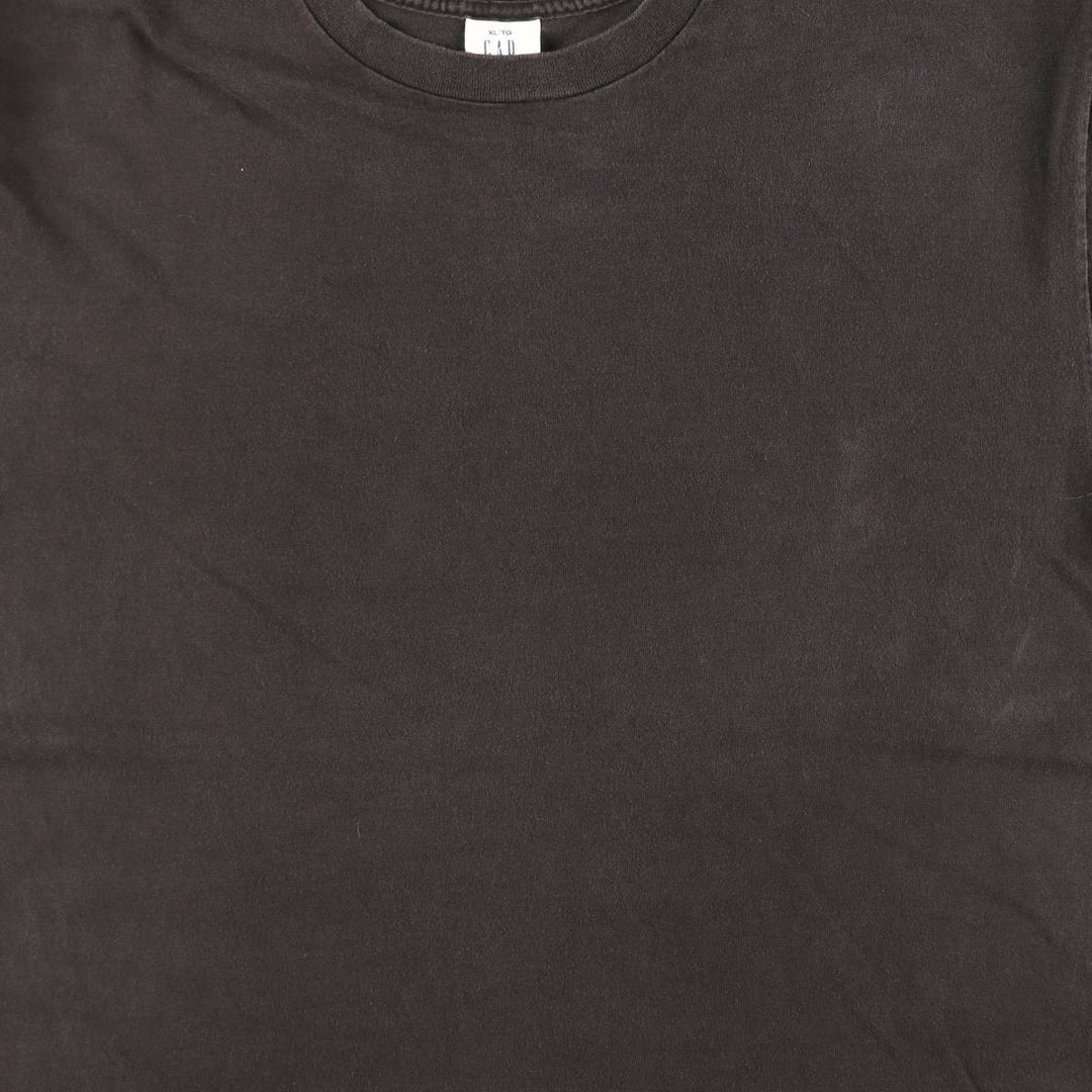 90'S GAP Old Gap Plain T-Shirt Made in USA Men's XL equivalent Vintage cotton Charcoal Vintage Second Hand