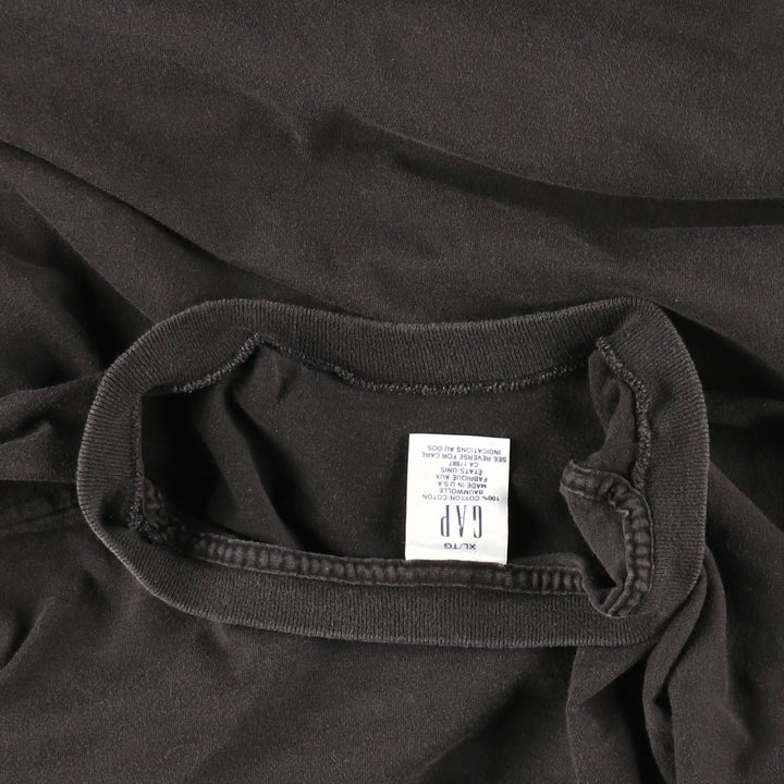 90'S GAP Old Gap Plain T-Shirt Made in USA Men's XL equivalent Vintage cotton Charcoal Vintage Second Hand