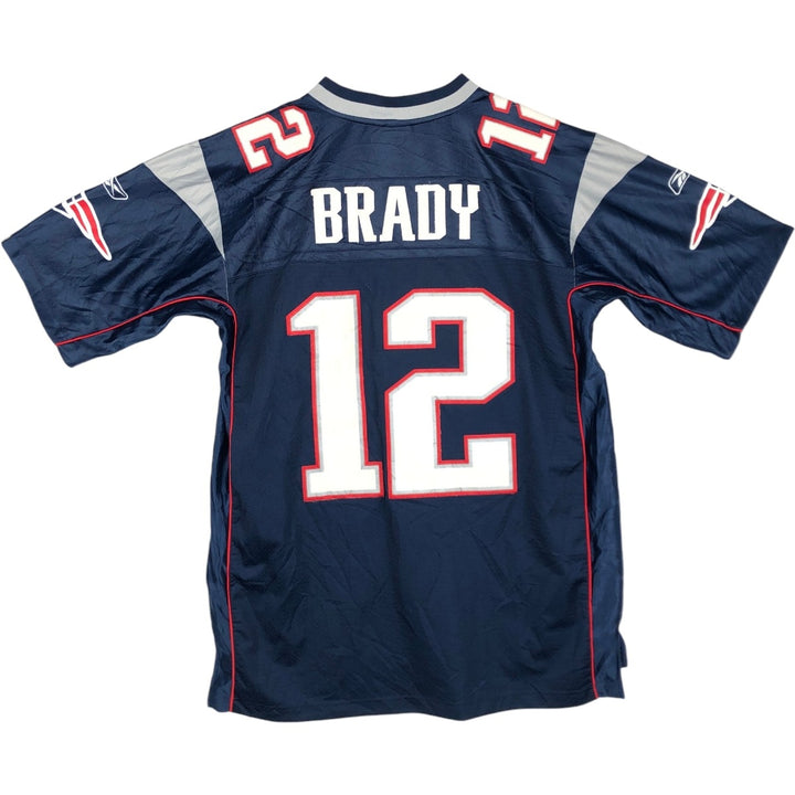 Reebok NFL New England Patriots V-Neck Mesh Game Shirt Football Shirt Men's XL (approx.) polyester navy blue type Vintage Second Hand