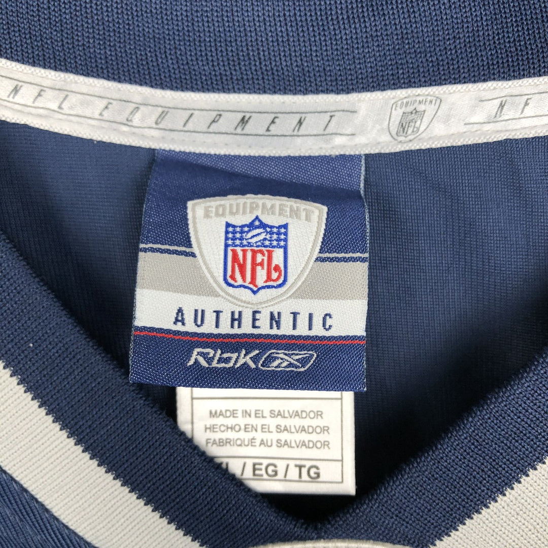 Reebok NFL New England Patriots V-Neck Mesh Game Shirt Football Shirt Men's XL (approx.) polyester navy blue type Vintage Second Hand