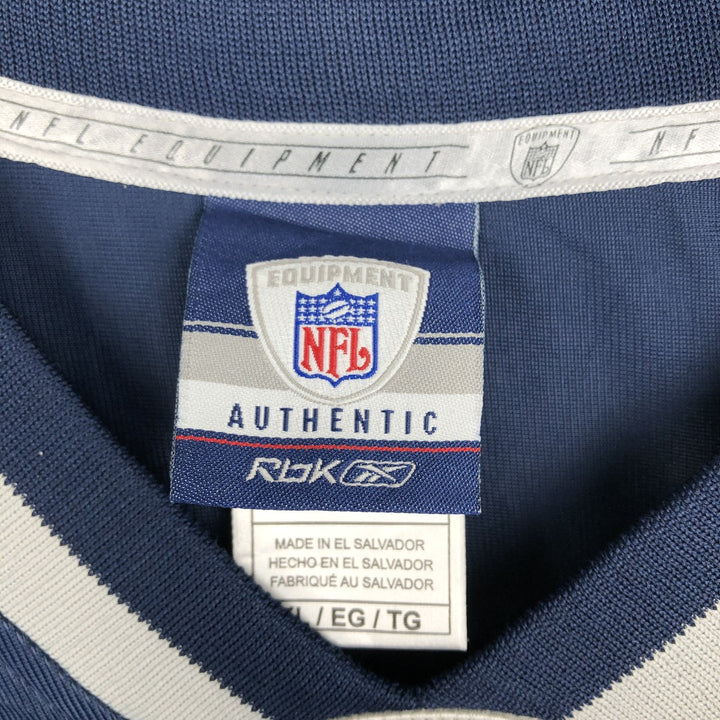 Reebok NFL New England Patriots V-Neck Mesh Game Shirt Football Shirt Men's XL (approx.) polyester navy blue type Vintage Second Hand