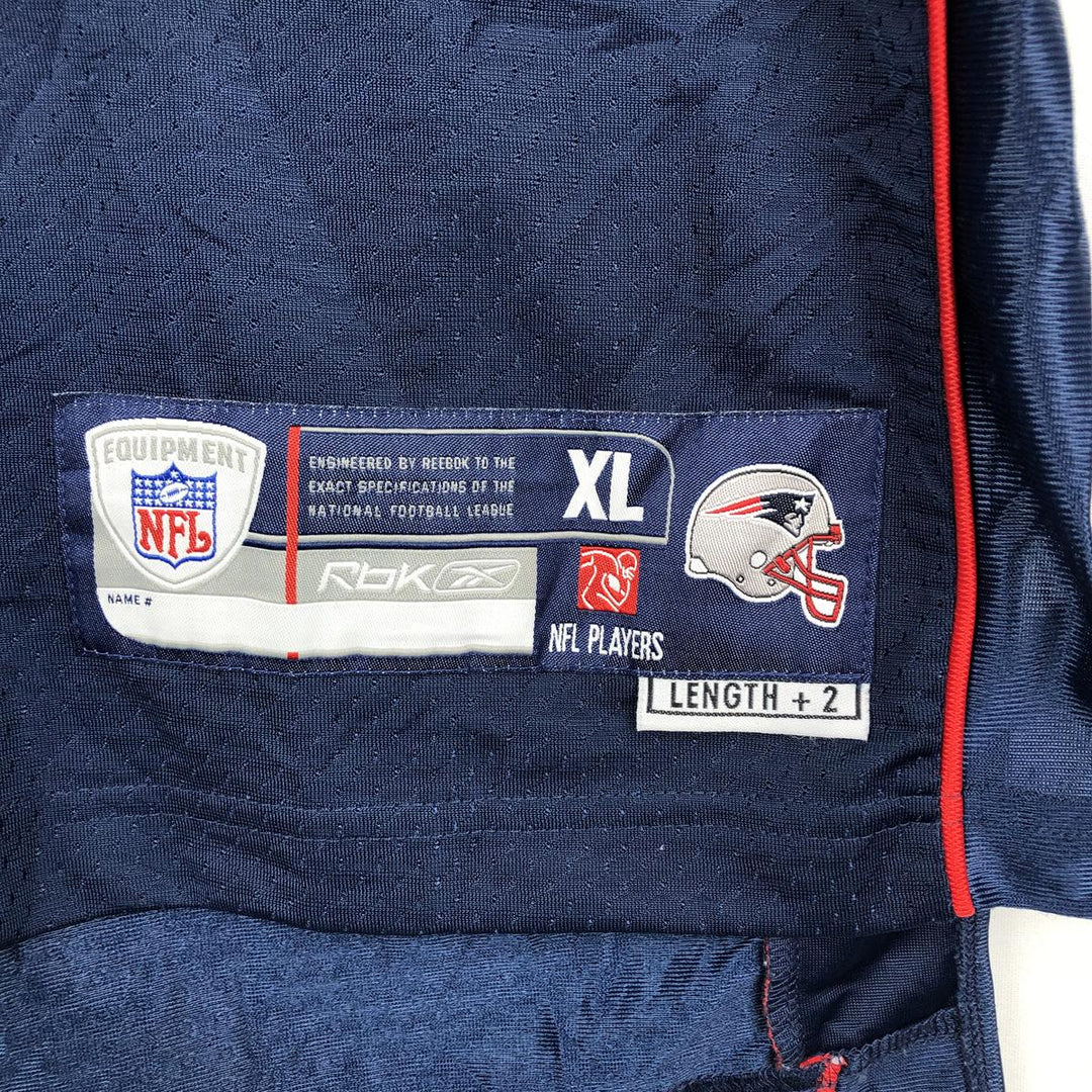 Reebok NFL New England Patriots V-Neck Mesh Game Shirt Football Shirt Men's XL (approx.) polyester navy blue type Vintage Second Hand