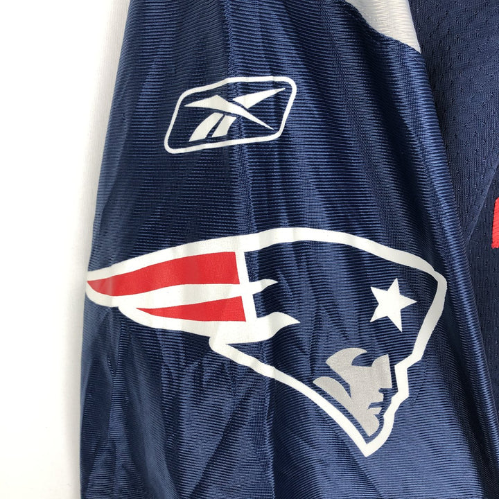 Reebok NFL New England Patriots V-Neck Mesh Game Shirt Football Shirt Men's XL (approx.) polyester navy blue type Vintage Second Hand