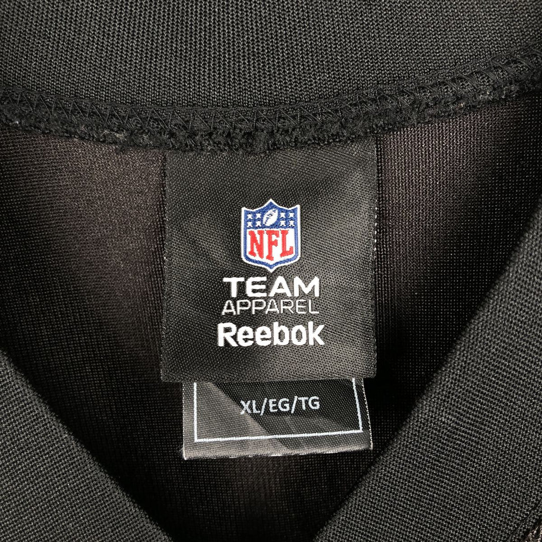 Reebok NFL Pittsburgh Steelers V-Neck Mesh Game Shirt Football Shirt Men's XL (approx.) Nylon black type Vintage Second Hand