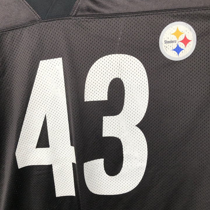 Reebok NFL Pittsburgh Steelers V-Neck Mesh Game Shirt Football Shirt Men's XL (approx.) Nylon black type Vintage Second Hand