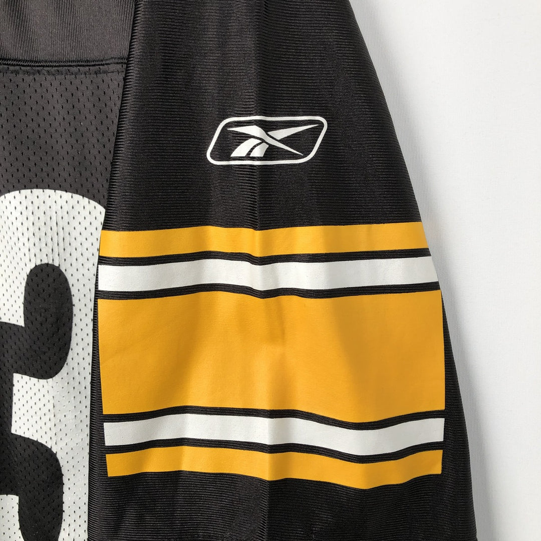 Reebok NFL Pittsburgh Steelers V-Neck Mesh Game Shirt Football Shirt Men's XL (approx.) Nylon black type Vintage Second Hand