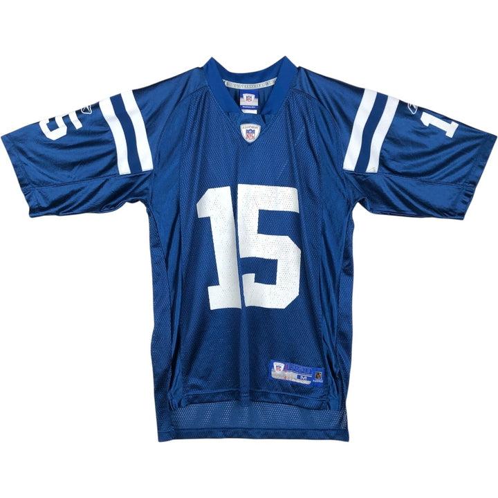 Reebok NFL New England Patriots V-Neck Mesh Game Shirt Football Shirt Men's Size M (approx.) Nylon blue type Vintage Second Hand