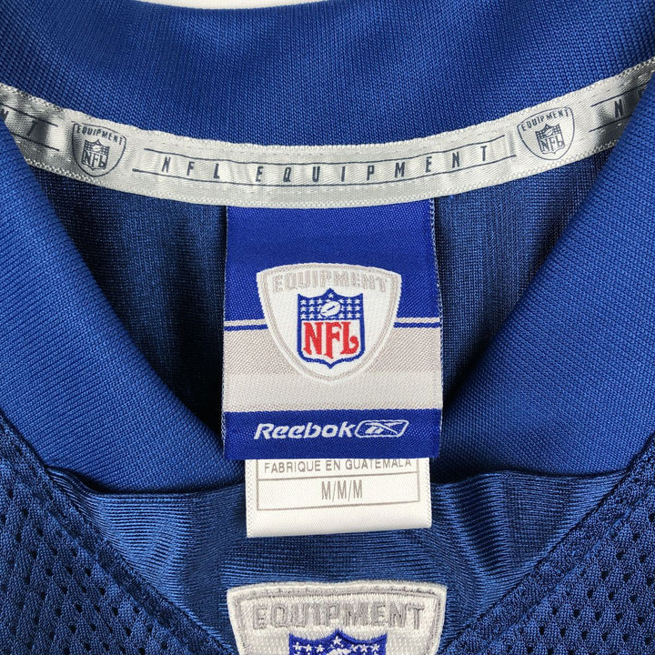 Reebok NFL New England Patriots V-Neck Mesh Game Shirt Football Shirt Men's Size M (approx.) Nylon blue type Vintage Second Hand