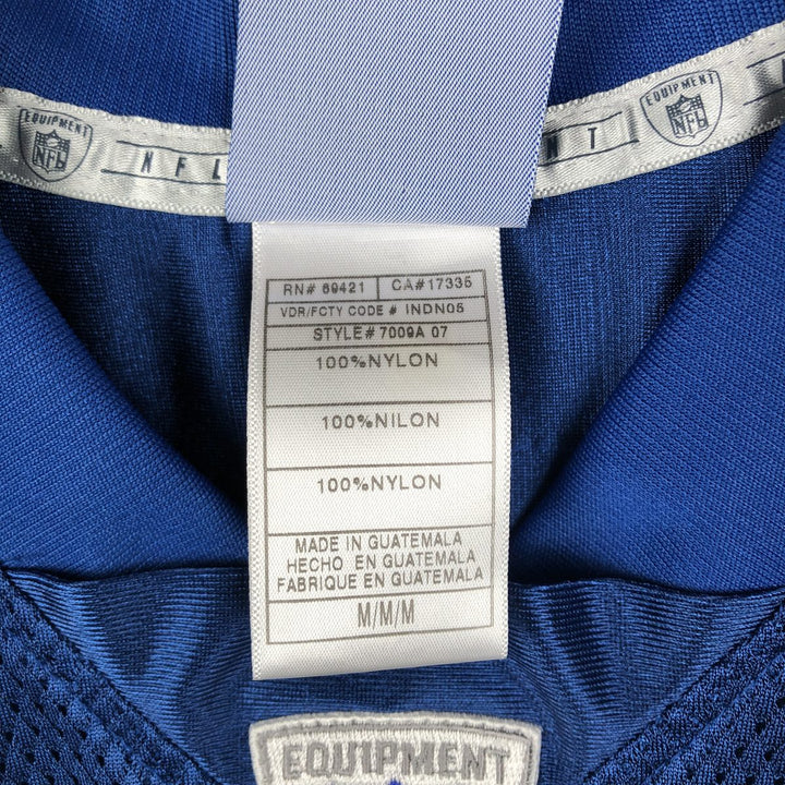 Reebok NFL New England Patriots V-Neck Mesh Game Shirt Football Shirt Men's Size M (approx.) Nylon blue type Vintage Second Hand