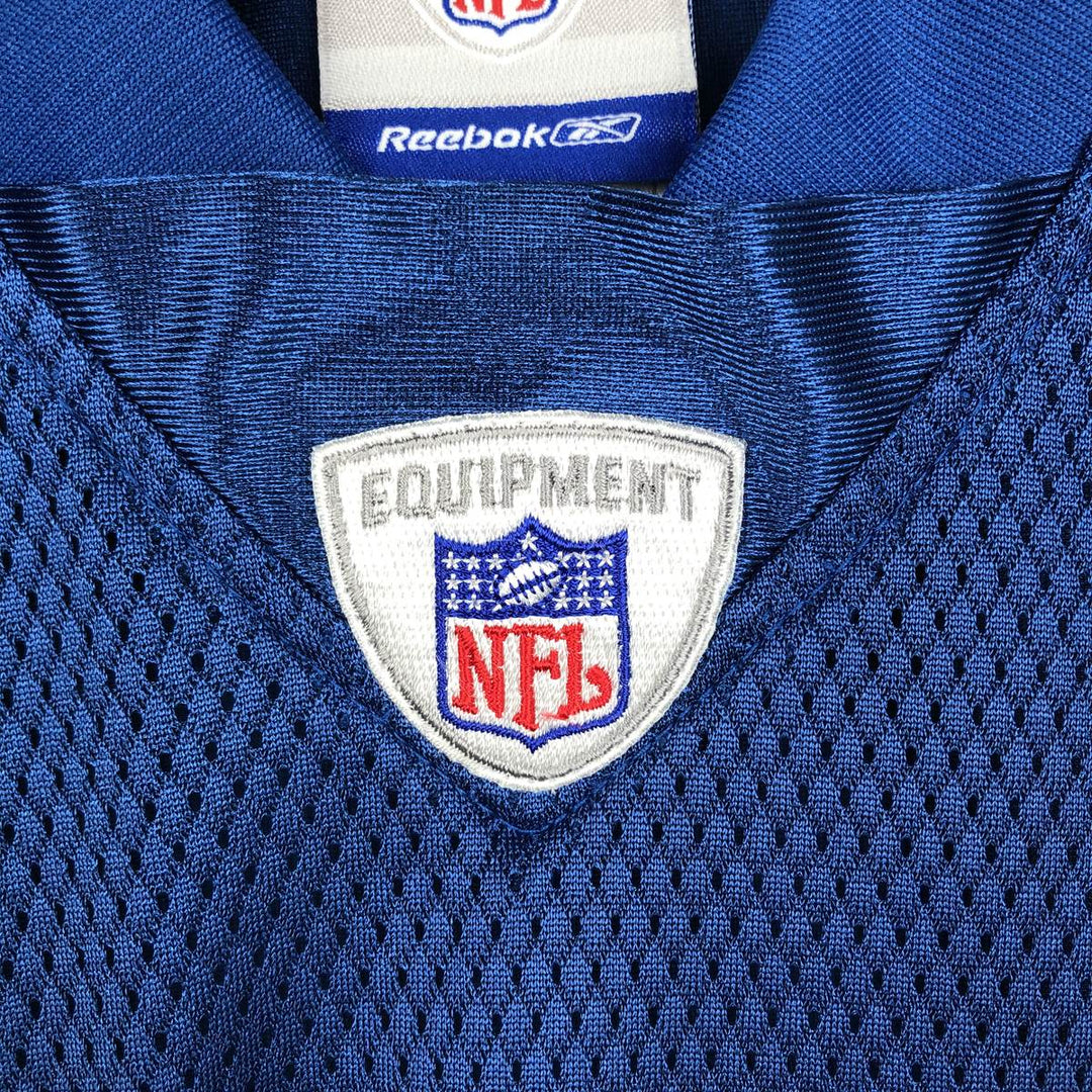 Reebok NFL New England Patriots V-Neck Mesh Game Shirt Football Shirt Men's Size M (approx.) Nylon blue type Vintage Second Hand