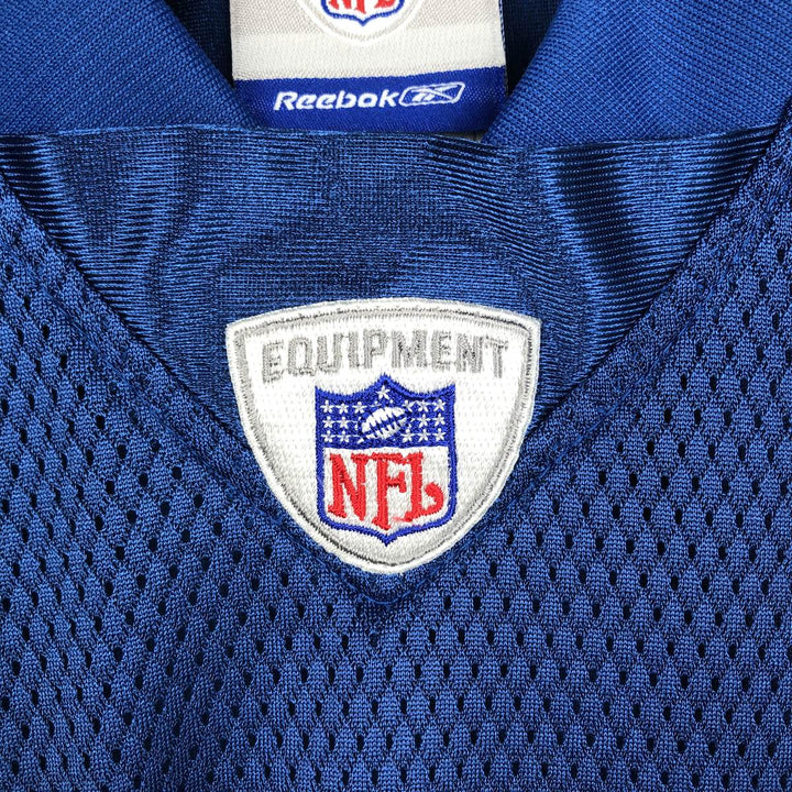 Reebok NFL New England Patriots V-Neck Mesh Game Shirt Football Shirt Men's Size M (approx.) Nylon blue type Vintage Second Hand