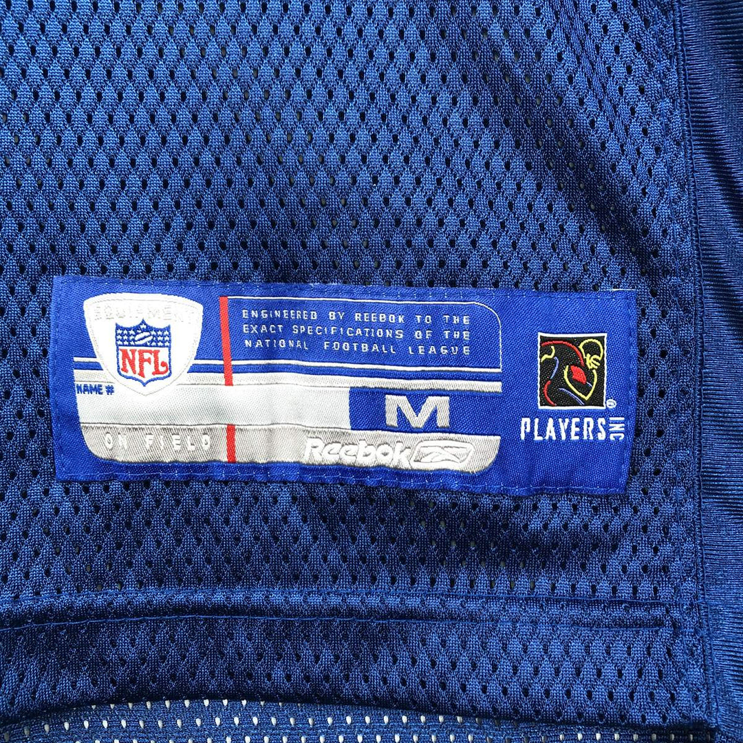 Reebok NFL New England Patriots V-Neck Mesh Game Shirt Football Shirt Men's Size M (approx.) Nylon blue type Vintage Second Hand