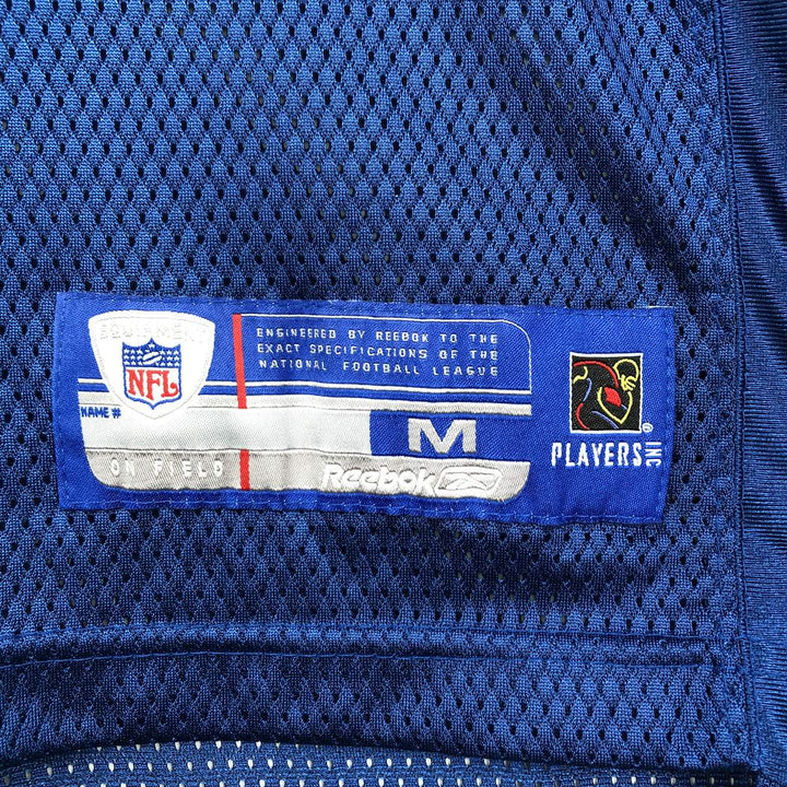 Reebok NFL New England Patriots V-Neck Mesh Game Shirt Football Shirt Men's Size M (approx.) Nylon blue type Vintage Second Hand