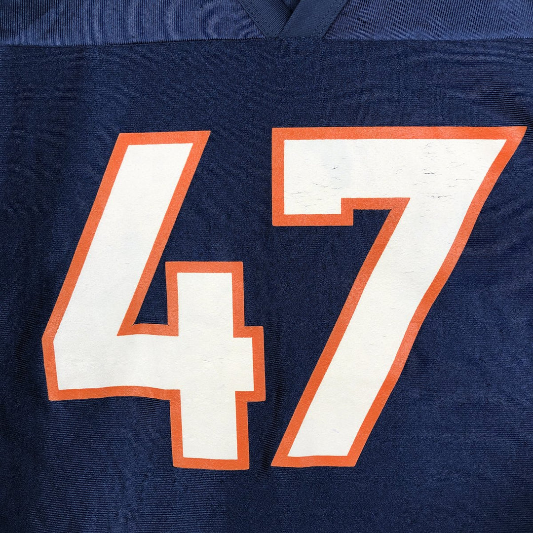 NFL Denver Broncos V-neck Game Shirt Football Shirt Men's Size L polyester navy blue type Vintage Second Hand