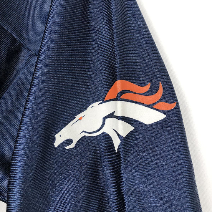 NFL Denver Broncos V-neck Game Shirt Football Shirt Men's Size L polyester navy blue type Vintage Second Hand