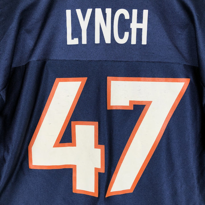 NFL Denver Broncos V-neck Game Shirt Football Shirt Men's Size L polyester navy blue type Vintage Second Hand