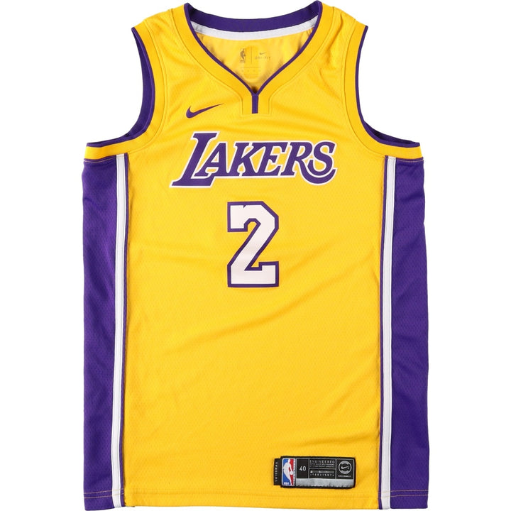 Nike DRI-FIT NBA Los Angeles Lakers V-Neck Mesh Game Shirt Replica Uniform (Men's Size S) polyester yellow type Vintage Second Hand