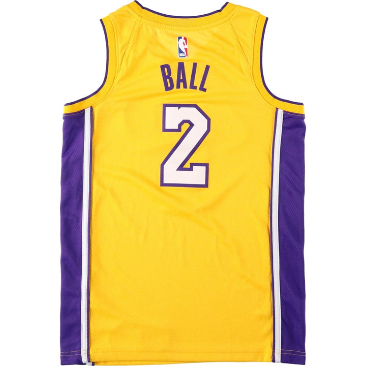 Nike DRI-FIT NBA Los Angeles Lakers V-Neck Mesh Game Shirt Replica Uniform (Men's Size S) polyester yellow type Vintage Second Hand