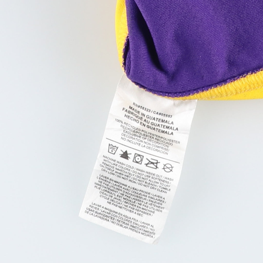Nike DRI-FIT NBA Los Angeles Lakers V-Neck Mesh Game Shirt Replica Uniform (Men's Size S) polyester yellow type Vintage Second Hand
