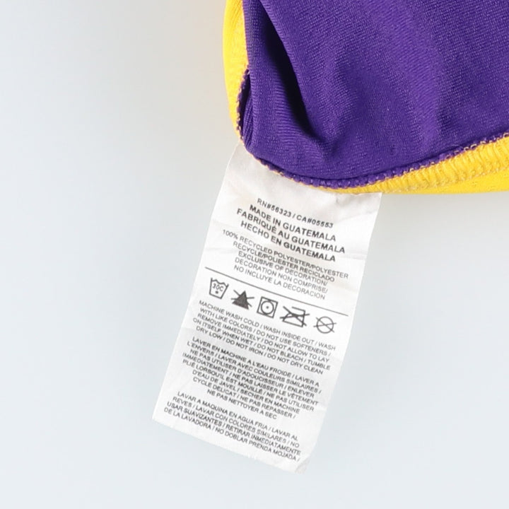 Nike DRI-FIT NBA Los Angeles Lakers V-Neck Mesh Game Shirt Replica Uniform (Men's Size S) polyester yellow type Vintage Second Hand