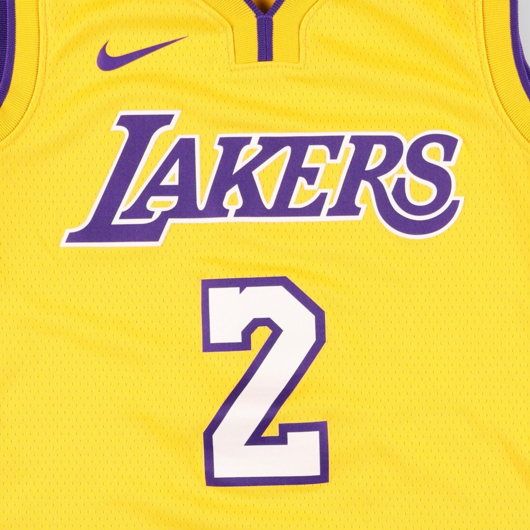 Nike DRI-FIT NBA Los Angeles Lakers V-Neck Mesh Game Shirt Replica Uniform (Men's Size S) polyester yellow type Vintage Second Hand