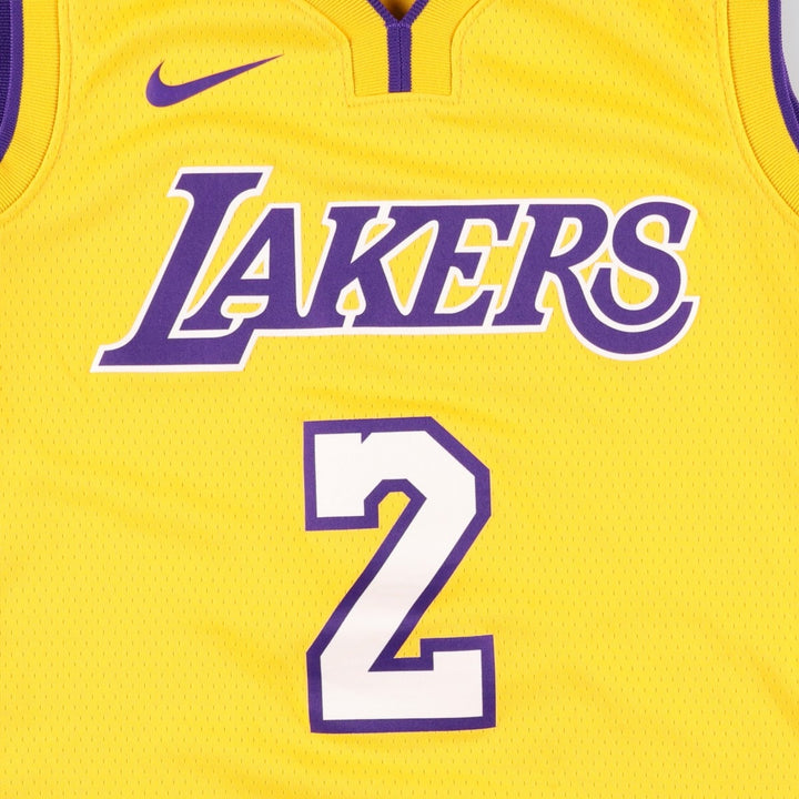 Nike DRI-FIT NBA Los Angeles Lakers V-Neck Mesh Game Shirt Replica Uniform (Men's Size S) polyester yellow type Vintage Second Hand