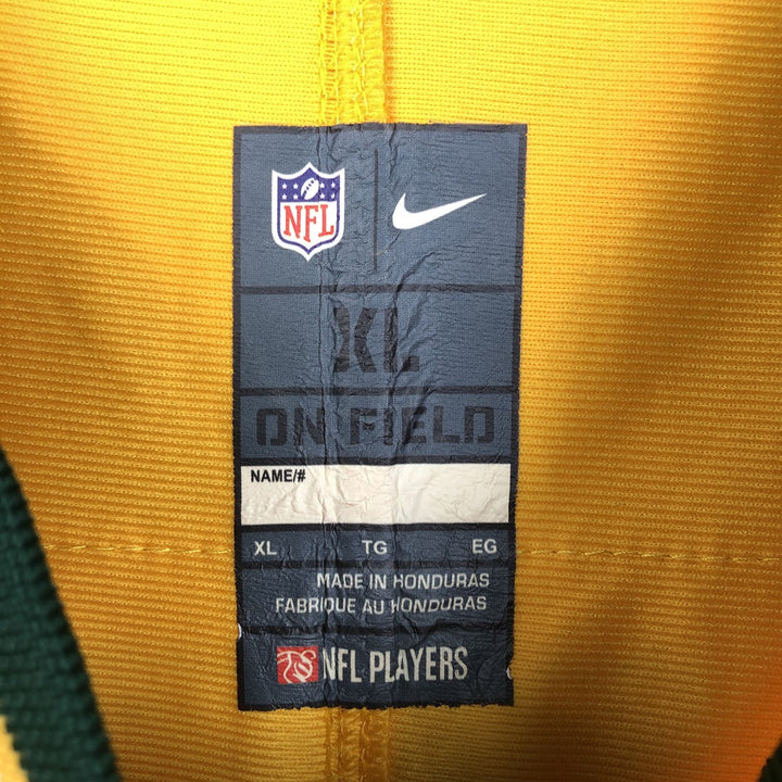 Nike NFL Green Bay Packers V-neck Game Shirt Football Shirt (Men's XL equivalent) unclear yellow type Vintage Second Hand