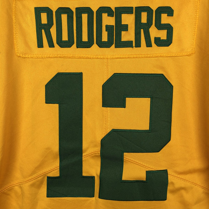Nike NFL Green Bay Packers V-neck Game Shirt Football Shirt (Men's XL equivalent) unclear yellow type Vintage Second Hand