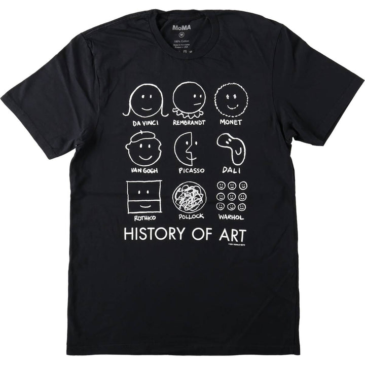 MoMA Art T-shirt, Men's Size M cotton black type Vintage Second Hand